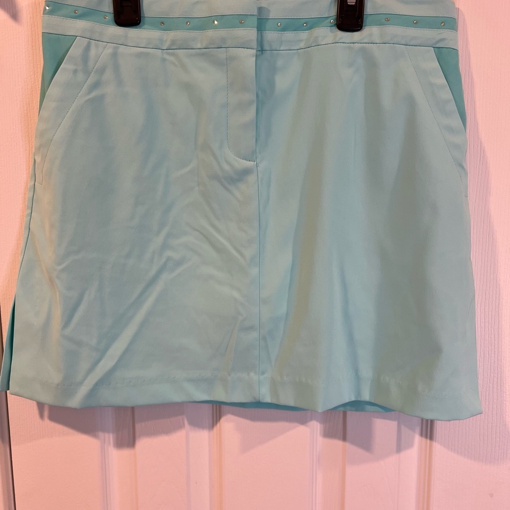 IZOD Light Blue Skort with Studded Waistband